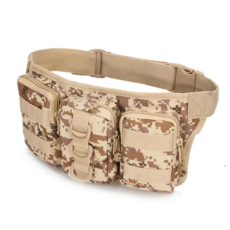 Unisex Simple Style Camouflage Oxford Cloth Waist Bags