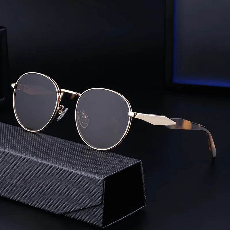 Lady Solid Color Pc Oval Frame Full Frame Men's Sunglasses