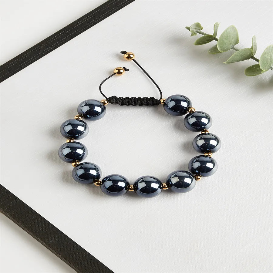 IG Style Casual Solid Color obsidian Men's Bracelets Men Beaded Bracelets