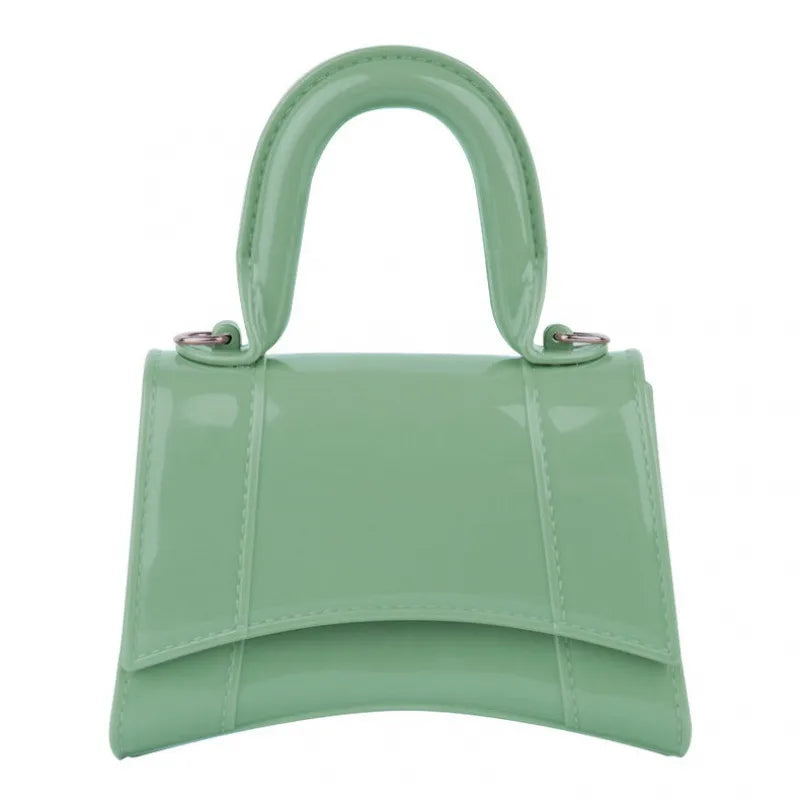 Women's Mini PVC Solid Color Elegant Streetwear Dumpling Shape Flip Cover Handbag