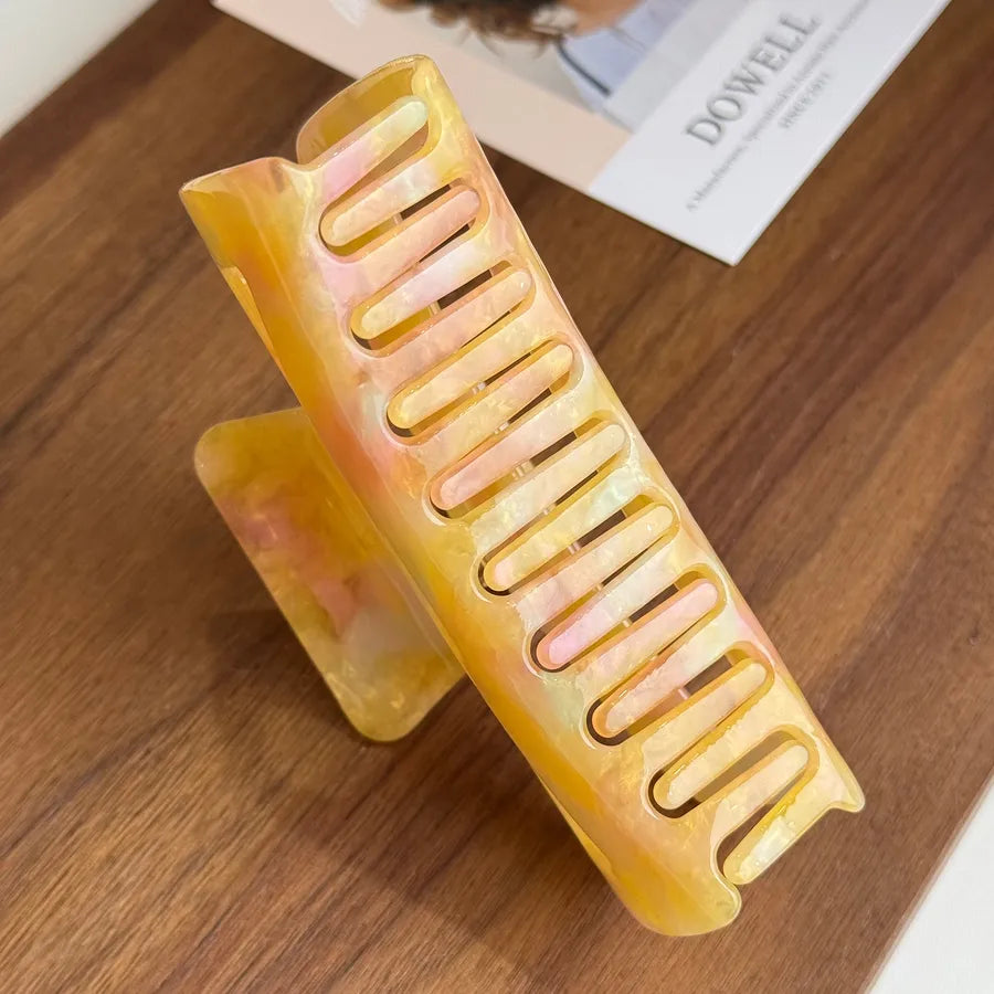 Large Size Hollow Arc Shaped Hair Claw Clip Design Sense Vinegar Acetate Universal Hair Accessories For Women Simple Style