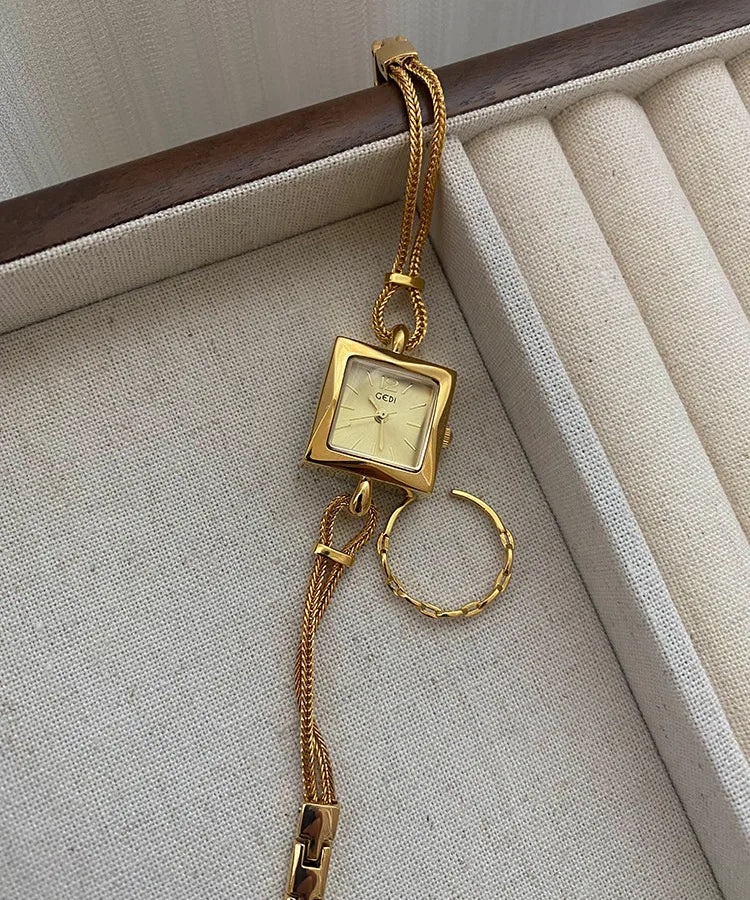 casual square jewelry buckle quartz women's watches