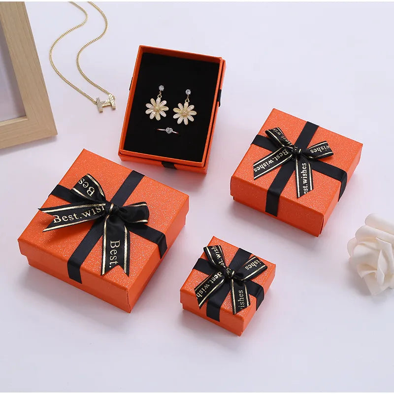 1 Piece Paper Simple Style Daily Solid Color Jewelry Boxes