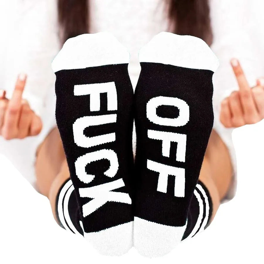 unisex casual letter cotton jacquard socks ankle socks