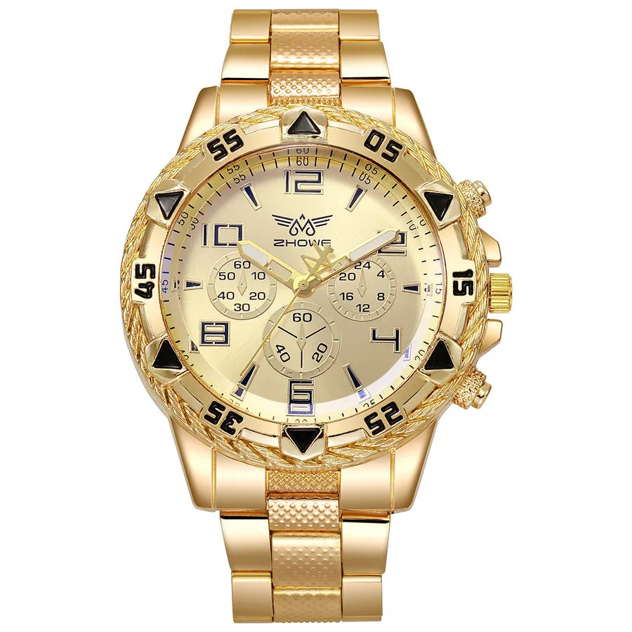 Sports Solid Color Single Folding Buckle Quartz Men's Watches