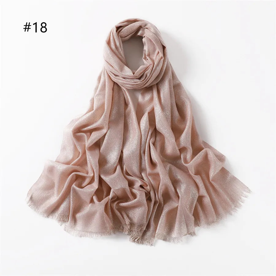 women's fashion solid color rayon cotton linen scarves