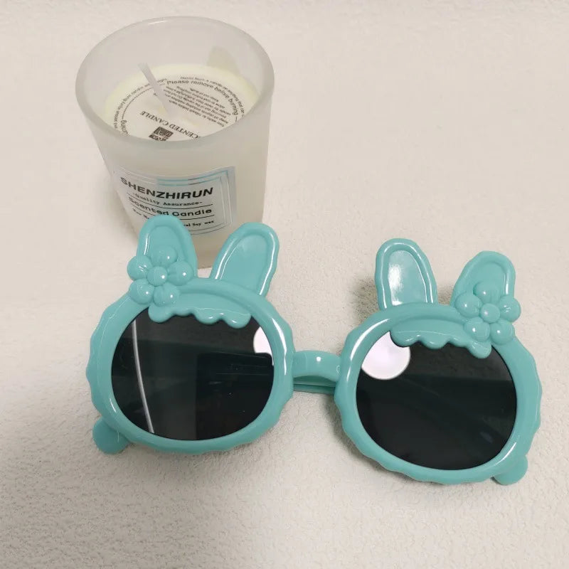 Sweet Simple Style Solid Color Resin Special-Shaped Mirror Full Frame Kids Sunglasses