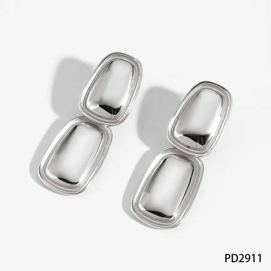 Casual Streetwear Geometric 304 Stainless Steel 16K Gold Plated White Gold Plated Drop Earrings