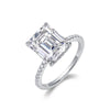 Moissanite 925 Sterling Silver Rings GRA Certificate Geometric Rings