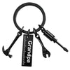 father's day gift letter grandpa papa dad caliper tool stainless steel key ring