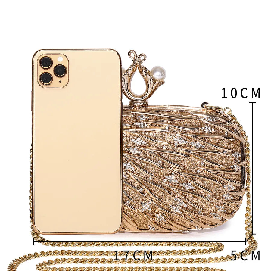 Pu Leather Alloy Solid Color Square Evening Bags