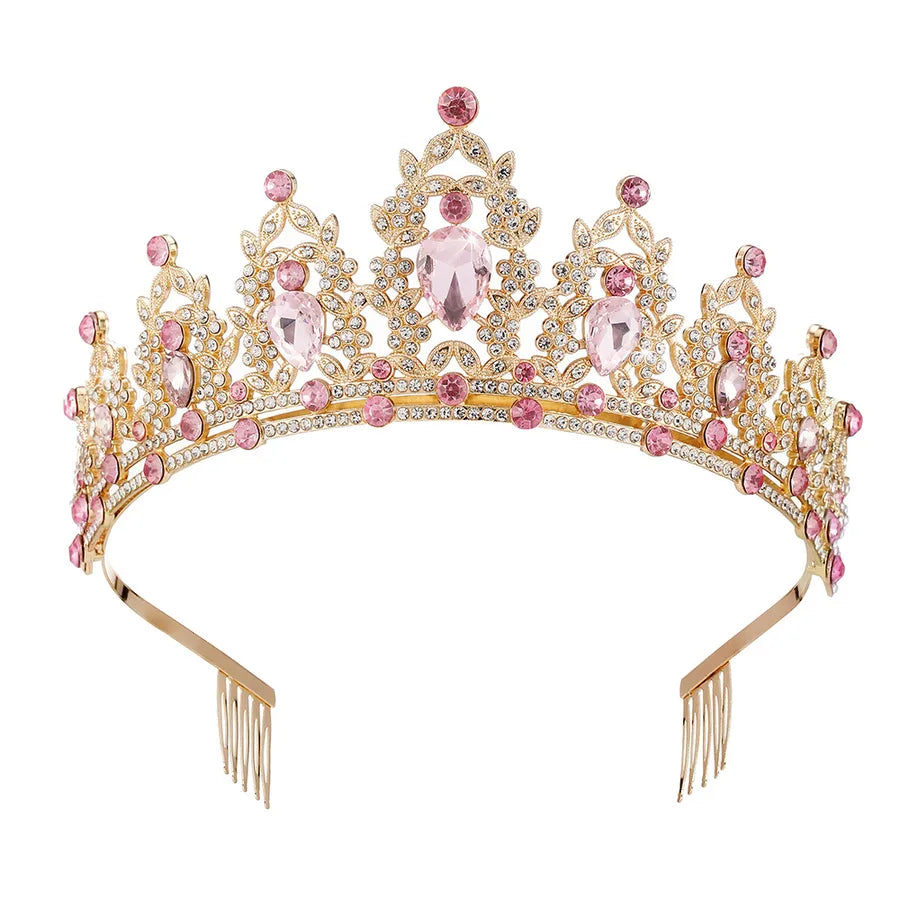 Fashion Women'S Crown Alloy Inlay Rhinestones Crown