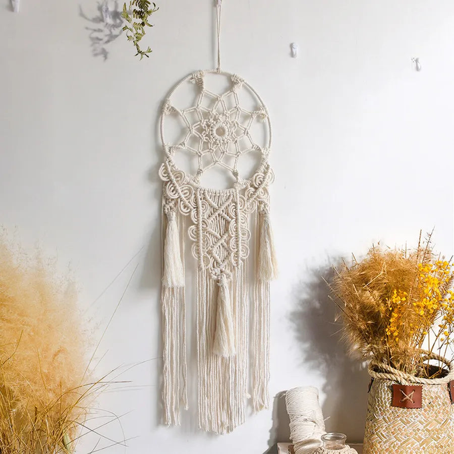 vacation circle cotton pendant wall art