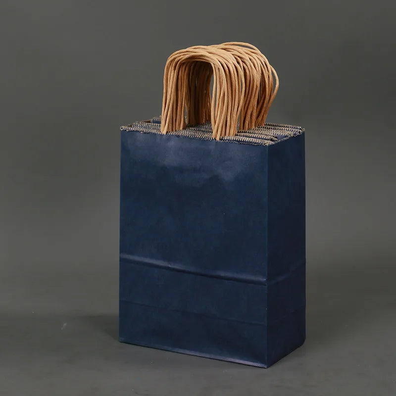Kraft paper tote bag spot wholesale takeaway milk tea packing bag clothing gift packaging bag paper bag can be printed logo