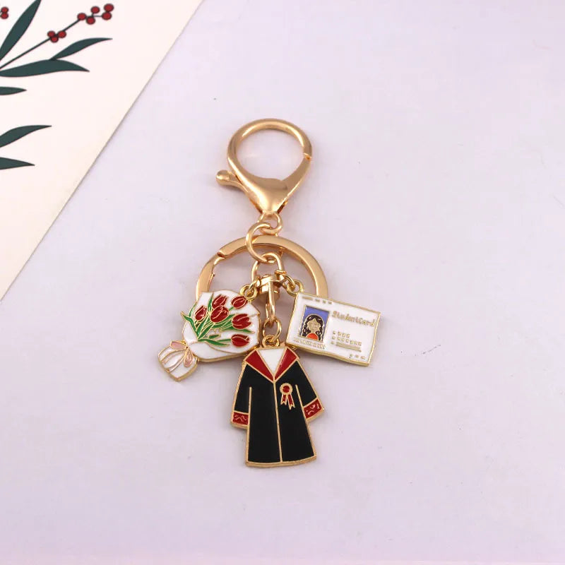 Students in the college entrance examination key chain to be no. 1 doctoral cap graduation season refueling inspirational jewelry pendant gift