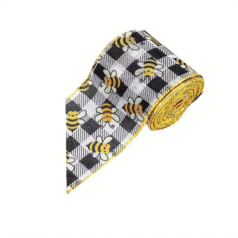 Cute Simple Style Stripe Polka Dots Bee Cloth Polyester Party Festival Ribbon Gift Wrapping Supplies