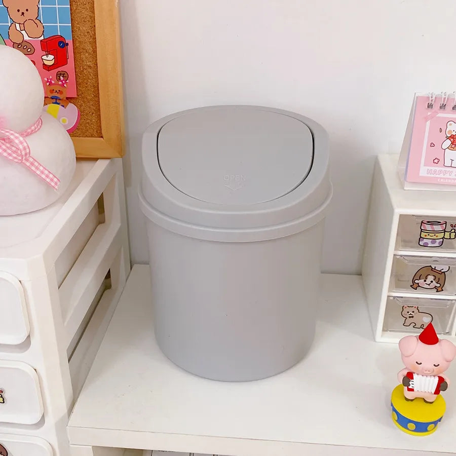 fashion desktop small trash can barrel bedroom creative mini storage box