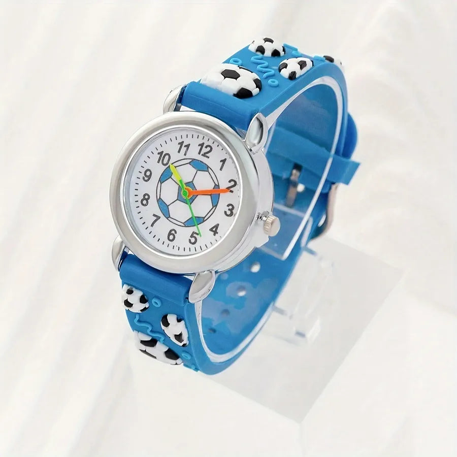 Football children's electronic watch student pointer quartz watch foreign trade cute cartoon student watch manufacturers wholesale