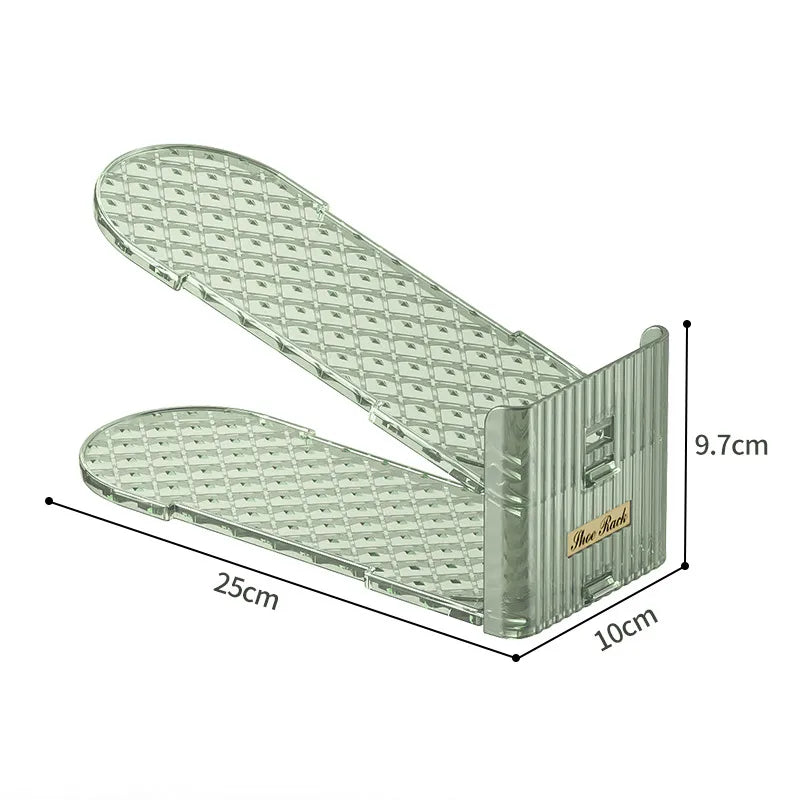 New adjustable simple shoe rack wholesale plastic dormitory household shoe cabinet double-layer thickened slippers storage integrated shoe holder