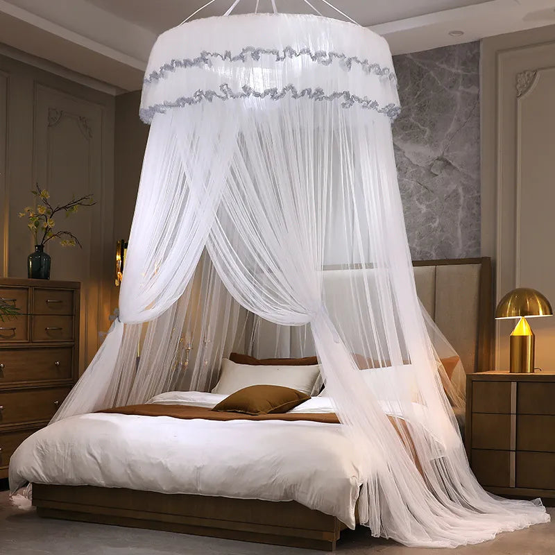 Dome princess-style punch-free ceiling-type encrypted mosquito net household 1.5 m1.8 m bed bedroom floor-type bed curtain