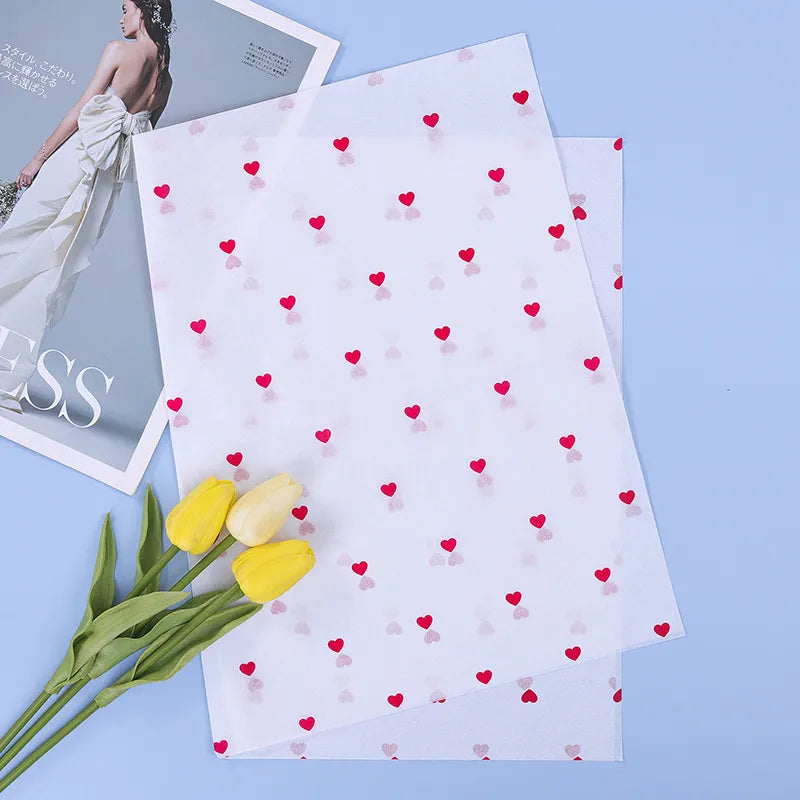 korean heart printting wrapping sydney paper