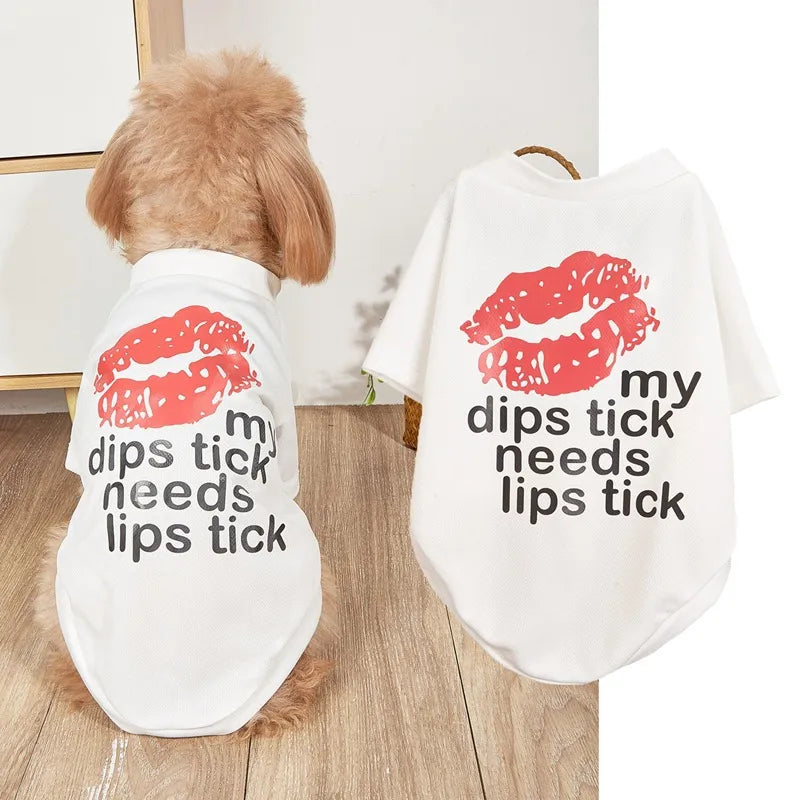 casual polyester cartoon letter heart shape pet clothing