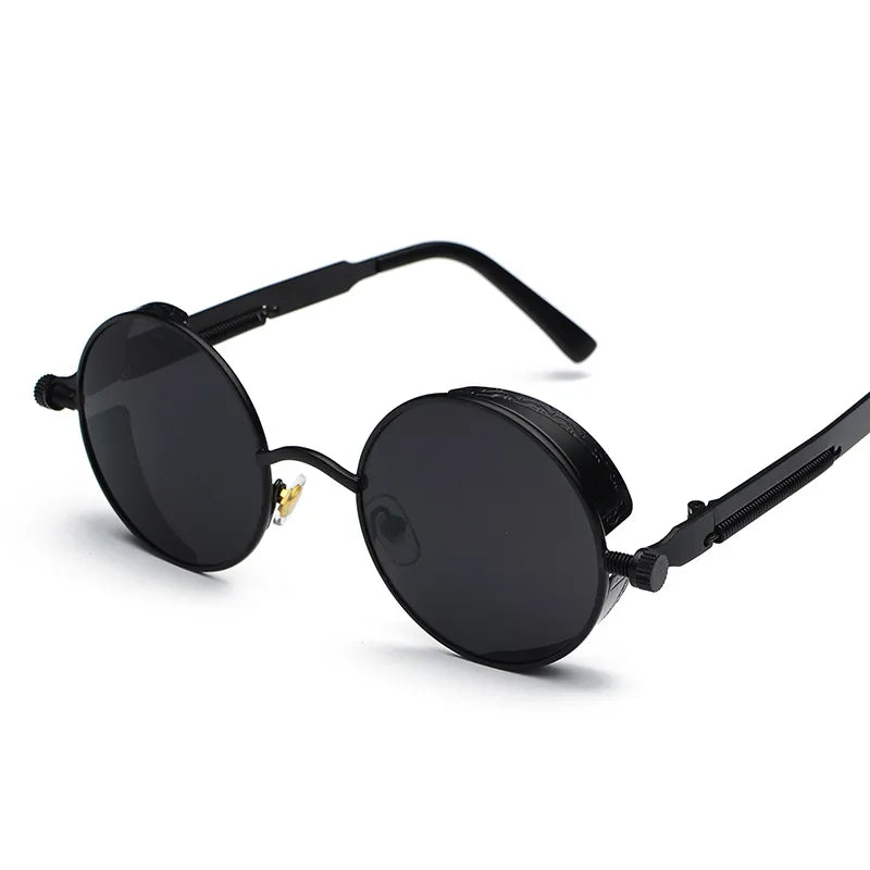 hip-hop punk streetwear round pc round frame full frame men's sunglasses