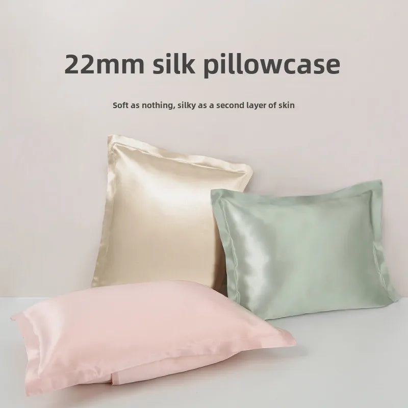 New 22 m double-sided silk pillowcase 100%  silk lunch break car cushion gift printed LOGO with core