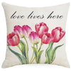 simple style classic style commute color block linen pillow cases
