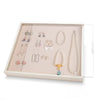 Solid wood dustproof jewelry box wall-mounted household earrings earrings display rack ring storage tray necklace earrings box