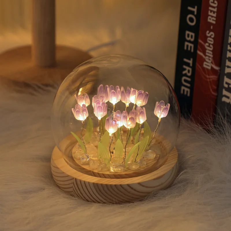 casual romantic floral glass artificial decorations