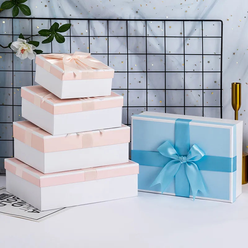 Pink Gift Box Empty Box Packaging Box Gift Box Birthday Gift Box ins Lipstick Perfume Large Female Mother's Day