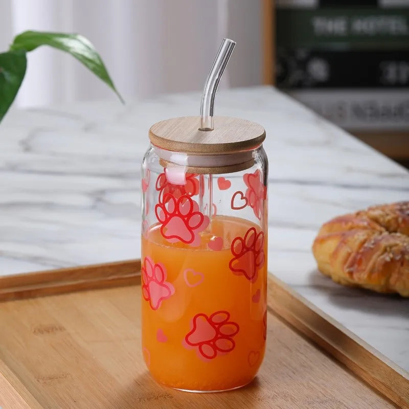 Halloween Cute ghost Fruit Butterfly Glass Water Bottles 1 Piece