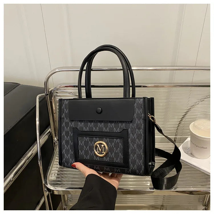Fashion Printing  Fashionable New Large Capacity Texture Gilding Letters Women's Tote Messenger Shoulder Handbag