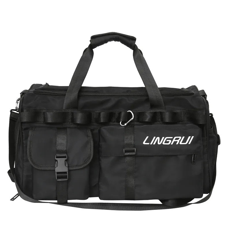 Multi-purpose Shoulder Crossbody Bag Portable Large Capacity Lightweight Travel Bag Backpack Duffel Bag Sports Fitness Bag