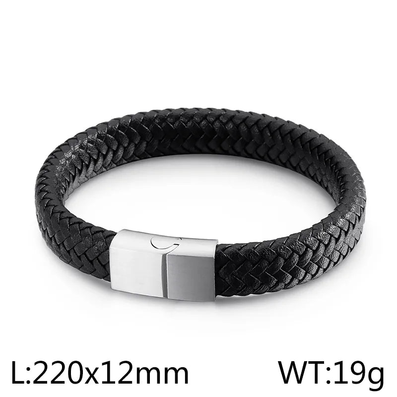 Punk Modern Style Geometric Titanium Steel Plating 18K Gold Plated Men's Bangle