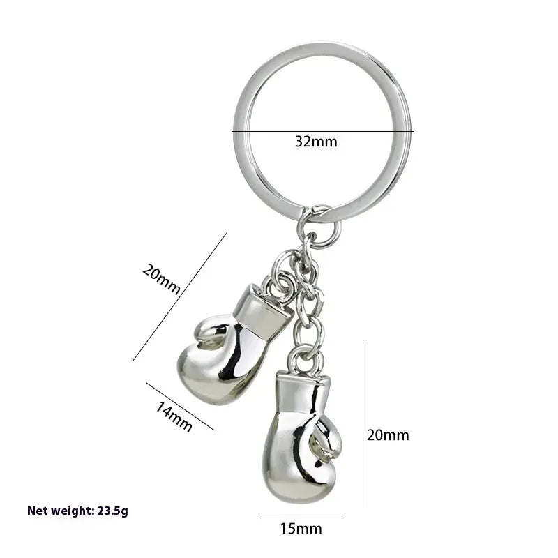 1 Piece Classic Style Boxing Gloves Zinc alloy Unisex Bag Pendant Keychain