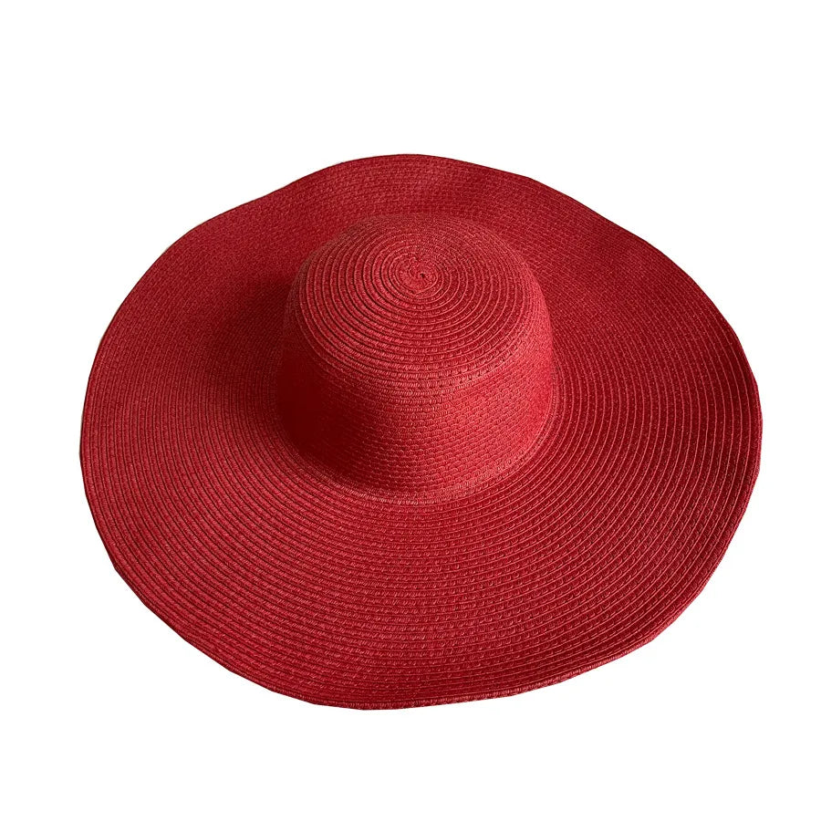 Women's Casual Style Basic Solid Color Big Eaves Straw Hat