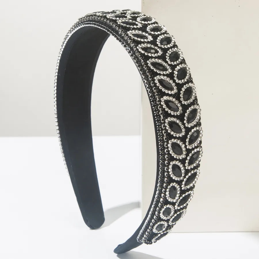 Baroque Style Modern Style Simple Style Women's Geometric Rhinestone Inlay Glass Hair Band