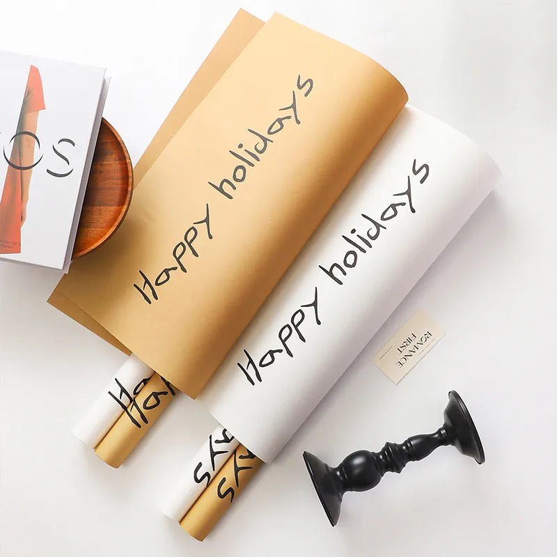 Simple Style Letter Kraft Paper Date Festival Gift Wrapping Supplies Party Supplies Gift Wrapping Supplies 10 PCS/Package