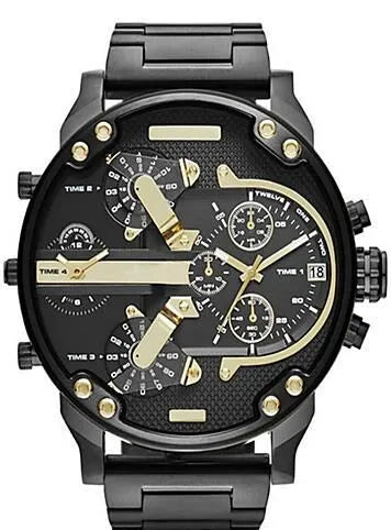 classic style commute color block single folding buckle quartz men's watches