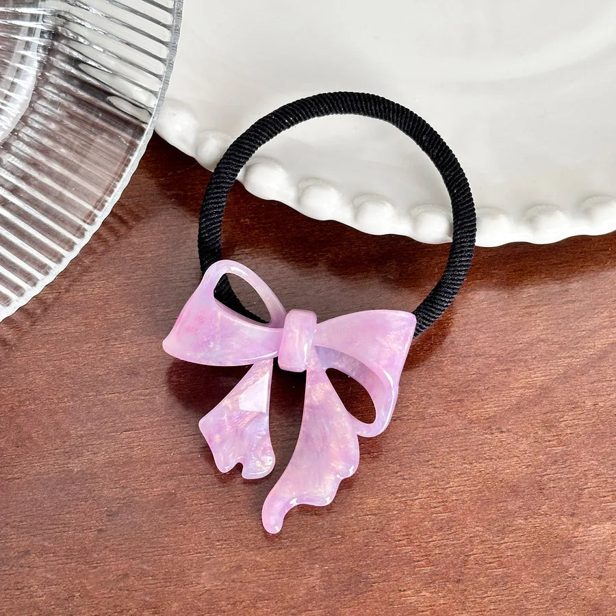 Sweet Versatile 3D Butterfly Knot Hair Clip High Ponytail Side Duckbill Clip Acetate Hair Accessories For Women Simple Style