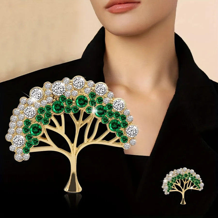 Elegant Pin Tree Alloy Women's Brooches 1 Piece