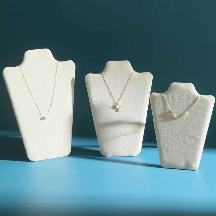 Velvet Jewelry Necklace Model Stand Display Board Prop Portrait Exhibitor Luxury Feel Patchwork Silk Velvet Fiber Board