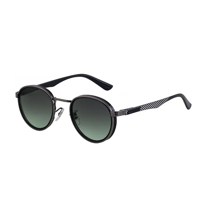Vacation Solid Color Tinted Lenses Round Frame Full Frame Men's Sunglasses