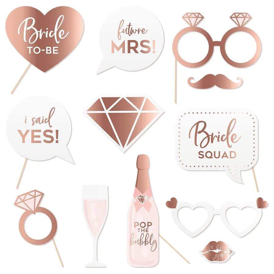 cute rose paper wedding party photography props