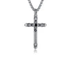hip-hop cross stainless steel pendant necklace