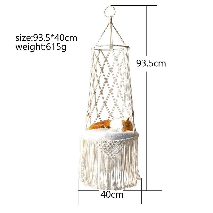 Christmas Valentine'S Day Mother'S Day Bohemian Irregular cotton thread Cat Nest Wall Art