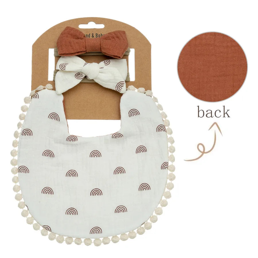 cute rainbow flower printing cotton baby accessories