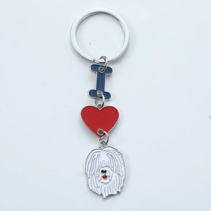 1 Piece Cute Letter Dog Heart Shape Zinc alloy Unisex Slip-on Keychain